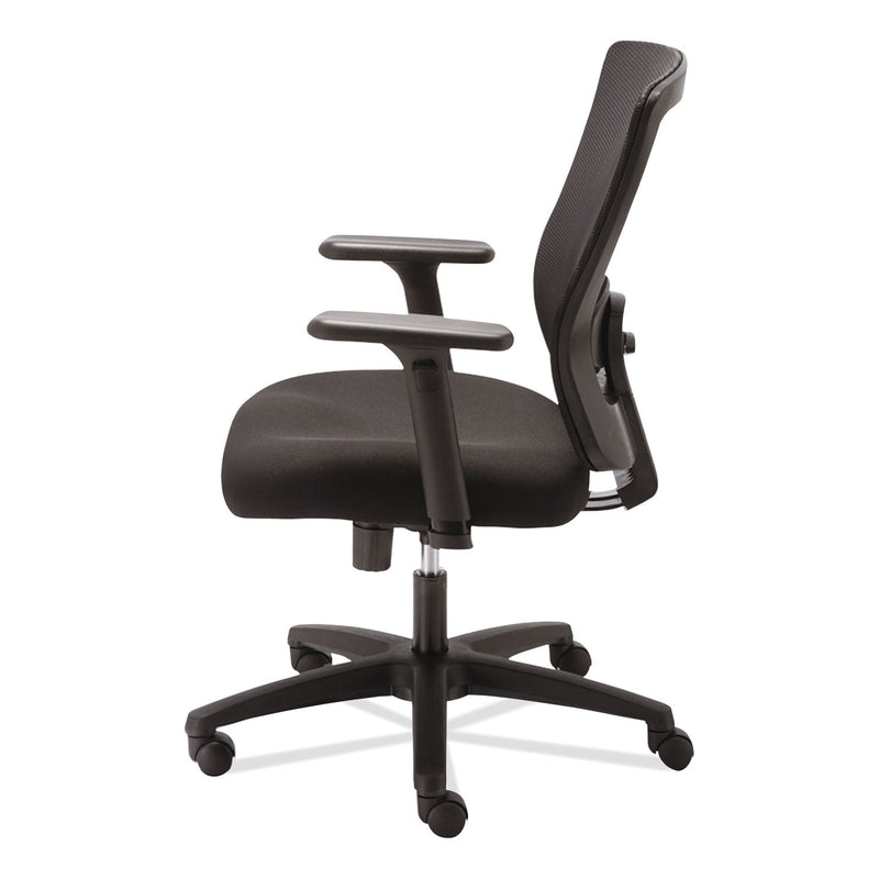 Alera Envy Series Mesh Mid-Back Swivel/Tilt Chair, Supports Up to 250 lb, 16.88" to 21.5" Seat Height, Black