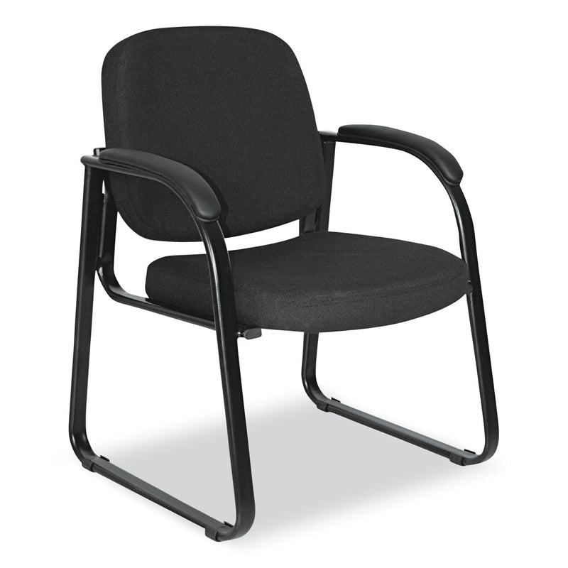 Alera Genaro Series Half-Back Sled Base Guest Chair, 25" x 24.80" x 33.66", Black