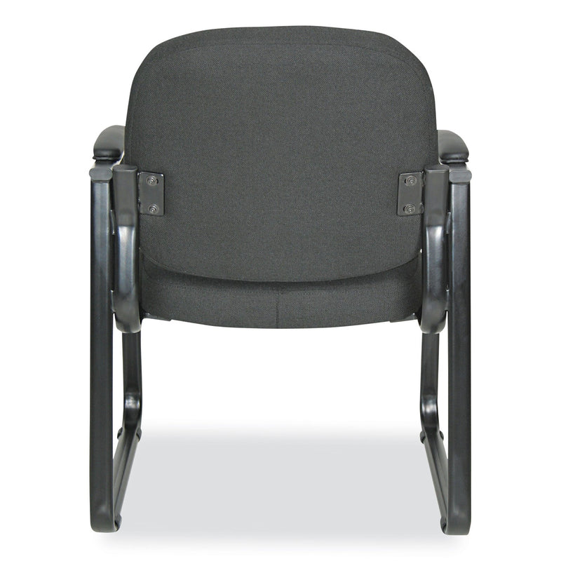 Alera Genaro Series Half-Back Sled Base Guest Chair, 25" x 24.80" x 33.66", Black