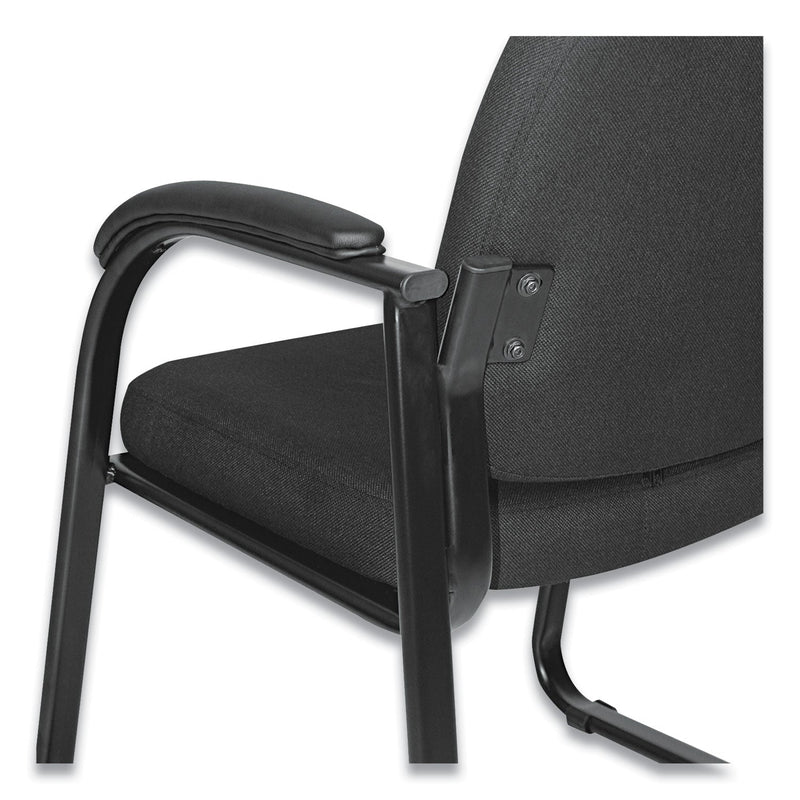 Alera Genaro Series Half-Back Sled Base Guest Chair, 25" x 24.80" x 33.66", Black