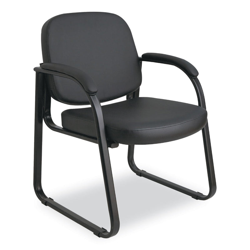 Alera Genaro Series Half-Back Sled Base Guest Chair, 25" x 24.80" x 33.66", Black