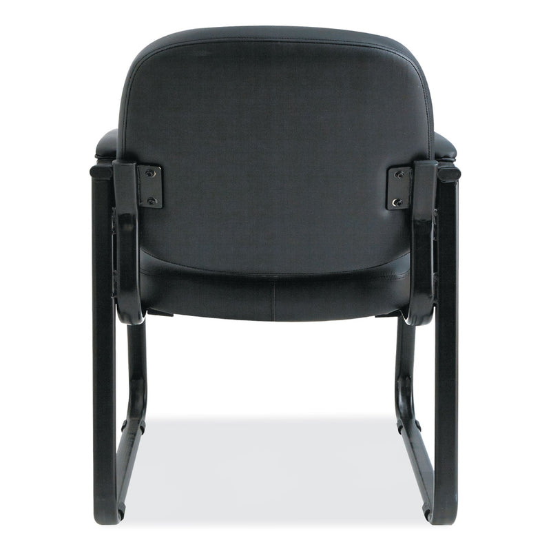 Alera Genaro Series Half-Back Sled Base Guest Chair, 25" x 24.80" x 33.66", Black