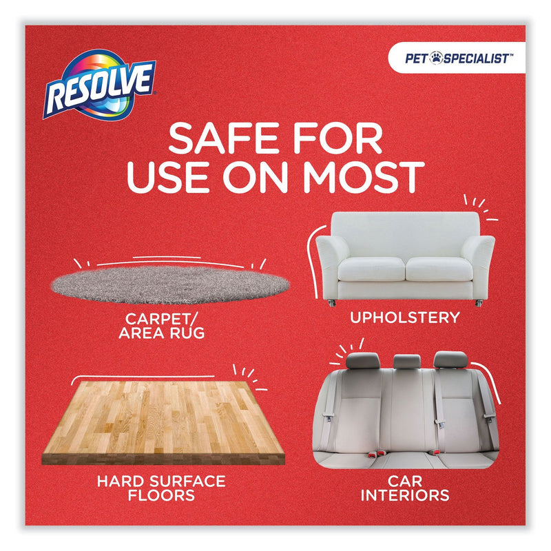 RESOLVE Pet Specialist Stain and Odor Remover, Citrus, 60 oz Refill Pour Bottle, 4/Carton