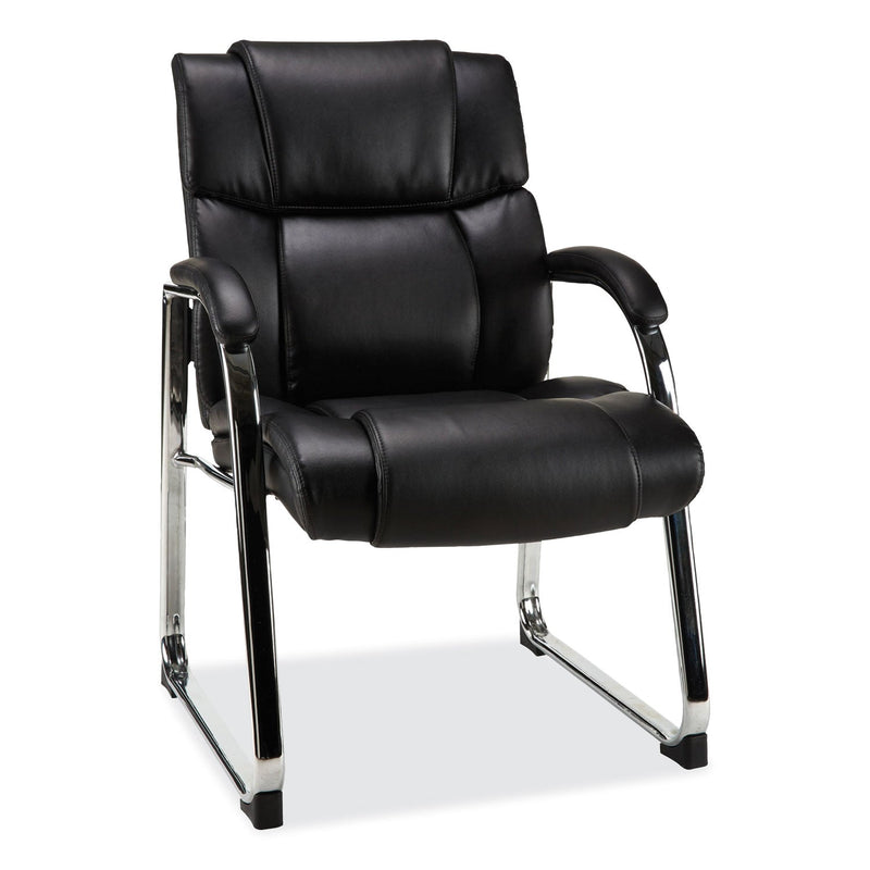 Alera Hildred Series Guest Chair, 25 x 28.94 x 37.8,  Black Seat/Back, Chrome Base