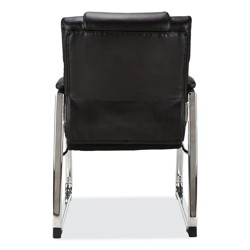 Alera Hildred Series Guest Chair, 25 x 28.94 x 37.8,  Black Seat/Back, Chrome Base