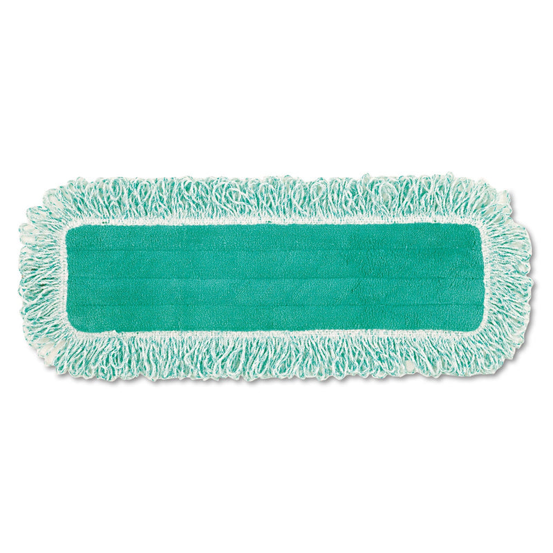 Rubbermaid Dust Pad with Fringe, Microfiber, 18" Long, Green, 6/Carton