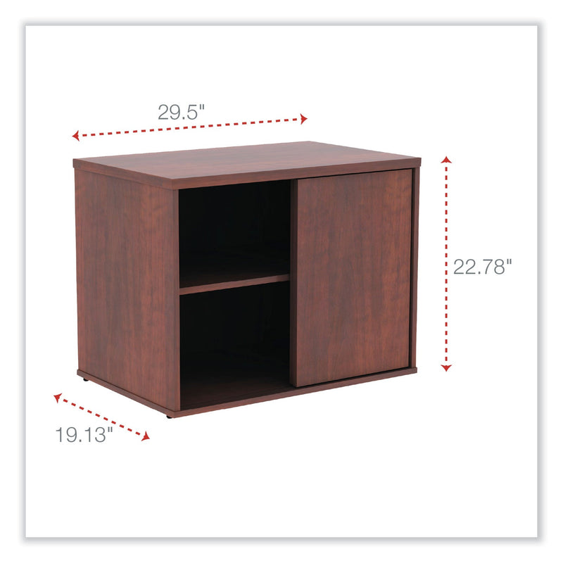 Alera Open Office Low Storage Cabinet Credenza, 29 1/2 x 19 1/8x 22 7/8, Cherry