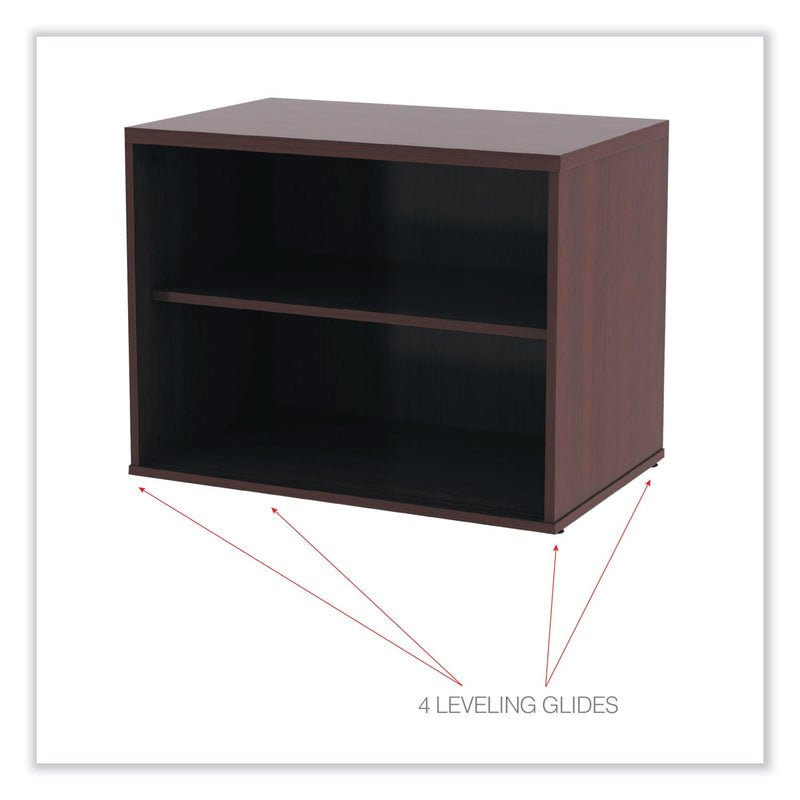 Alera Open Office Low Storage Cab Cred, 29 1/2w x 19 1/8d x 22 7/8h, Mahogany