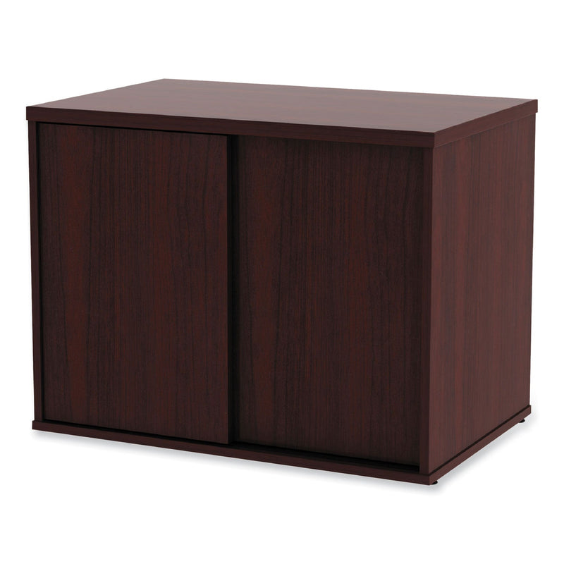 Alera Open Office Low Storage Cab Cred, 29 1/2w x 19 1/8d x 22 7/8h, Mahogany