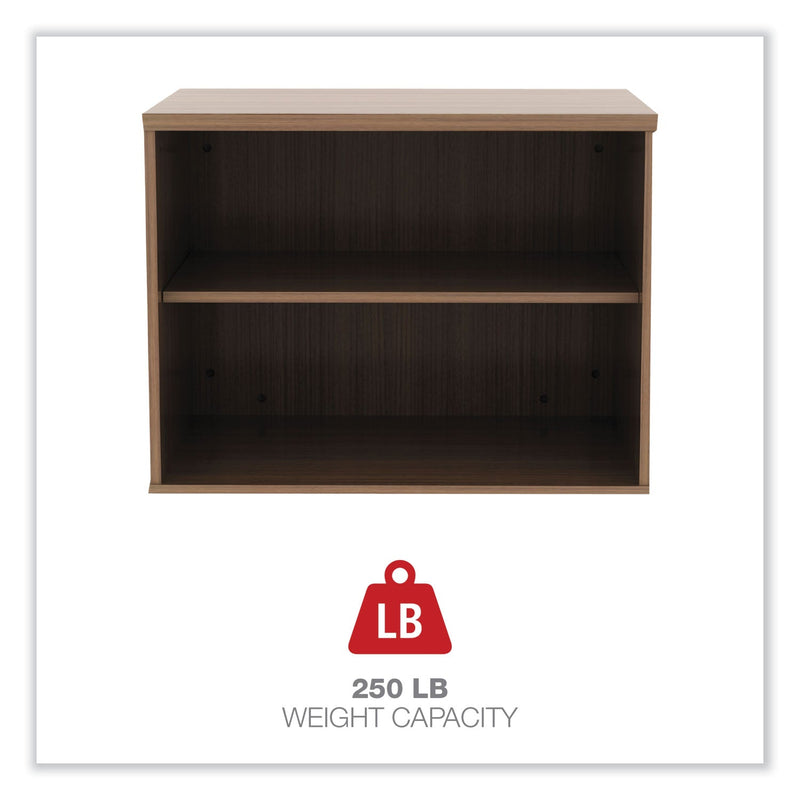 Alera Open Office Low Storage Cabinet Credenza, 29 1/2 x 19 1/8x 22 7/8, Walnut