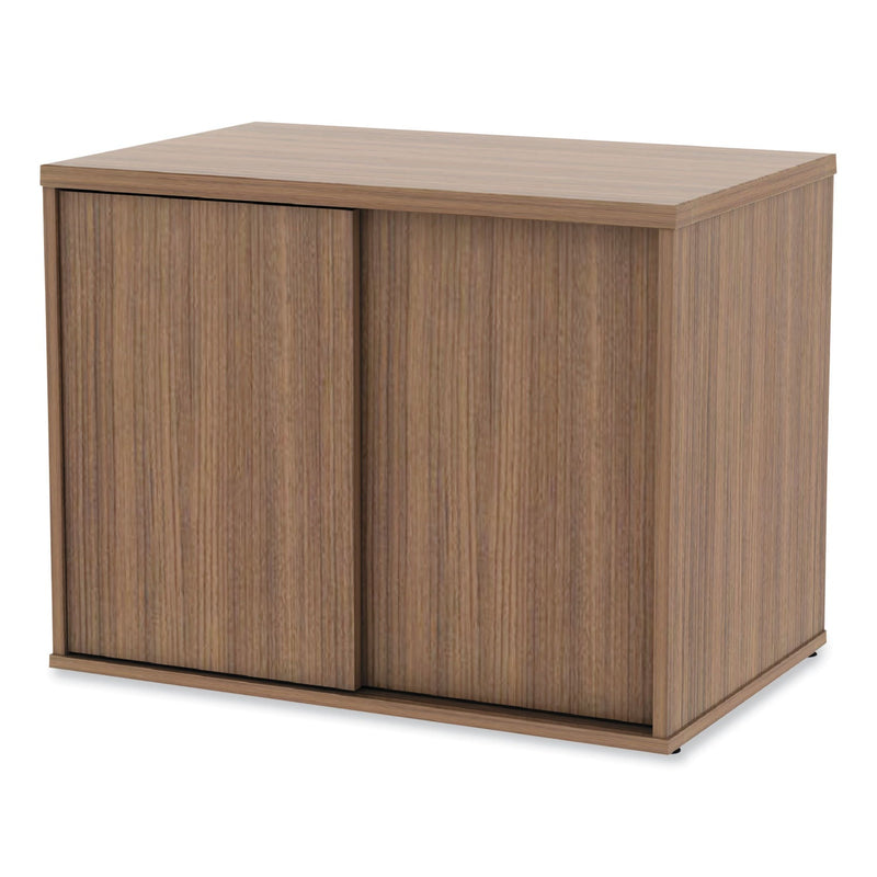 Alera Open Office Low Storage Cabinet Credenza, 29 1/2 x 19 1/8x 22 7/8, Walnut