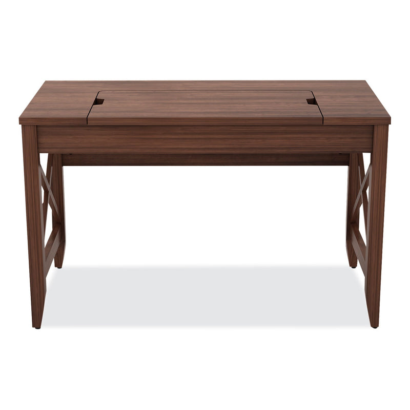 Alera Sit-to-Stand Table Desk, 47.25" x 23.63" x 29.5" to 43.75", Modern Walnut