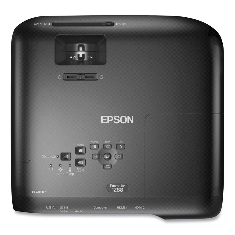 Epson PowerLite 1288 Full HD 1080p Meeting Room Projector, 4,000 lm, 1920 x 1080 Pixels, 1.6x Zoom