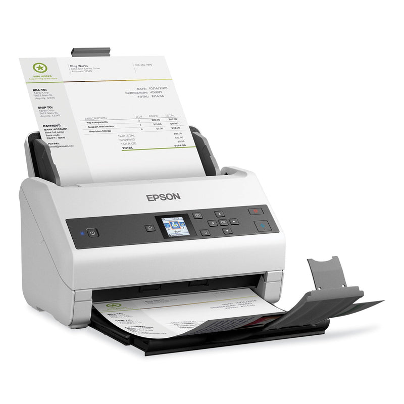Epson DS-870 Color Workgroup Document Scanner, 600 dpi Optical Resolution, 100-Sheet Duplex Auto Document Feeder