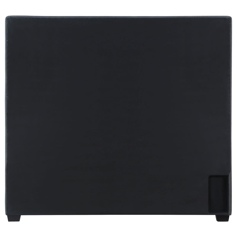 Bowfield Upholstered Eastern King Panel Bed Charcoal