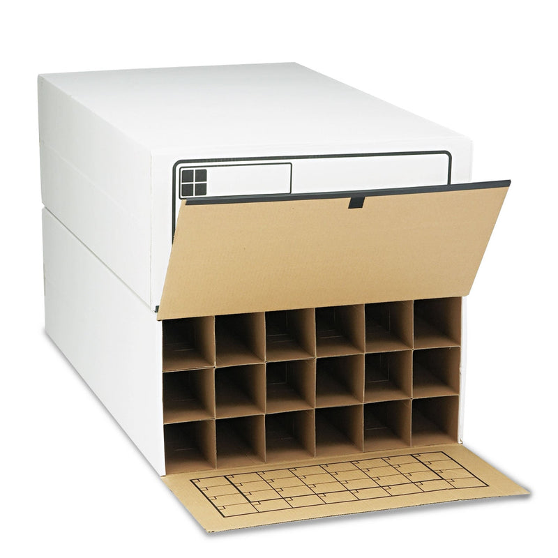Safco Tube-Stor Fiberboard Files, Blueprints/Roll Files, 24" x 37.5" x 12", White, 2/Carton