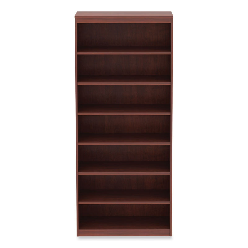 Alera Valencia Series Square Corner Bookcase, Seven-Shelf, 35.63w x 11.81d x 83.86h, Cherry