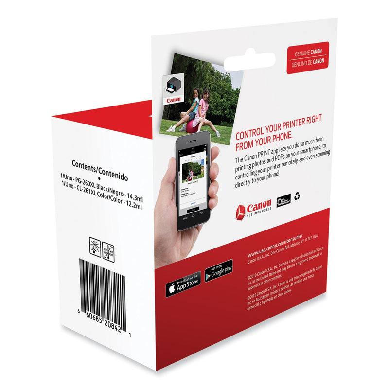 Canon 3706C005 (CL-261XL/PG-260XL) High-Yield Ink, Black/Color