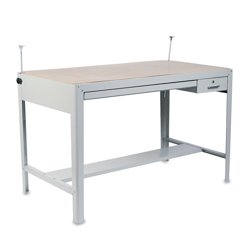 Safco Precision Four-Post Drafting Table Base, 56.5w x 30.5d x 35.5h, Gray