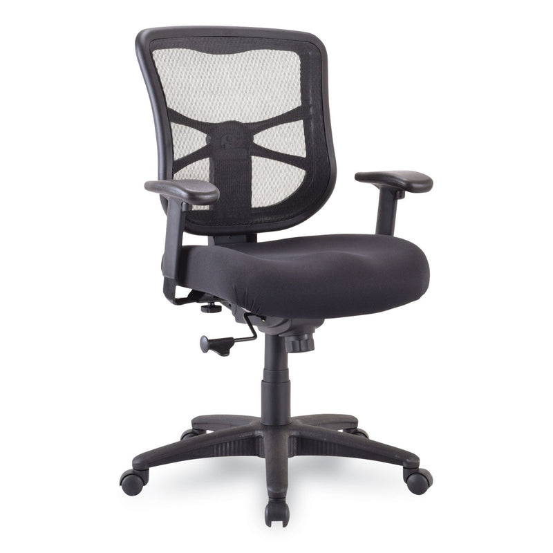 Alera Elusion Series Mesh Mid-Back Swivel/Tilt Chair, Supports Up to 275 lb, 17.9" to 21.8" Seat Height, Black