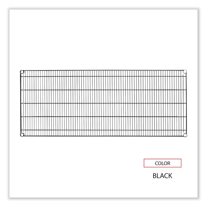 Alera Industrial Wire Shelving Extra Wire Shelves, 48w x 24d, Black, 2 Shelves/Carton