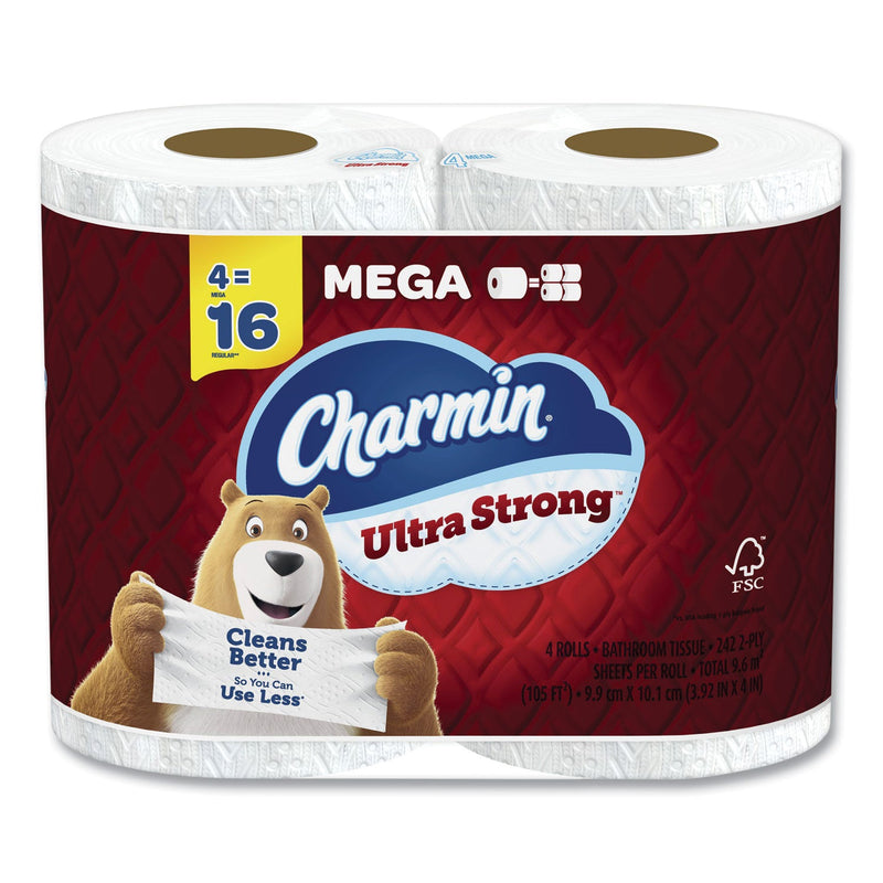 Charmin Ultra Strong Bathroom Tissue, Septic Safe, 2-Ply, White, 264 Sheet/Roll, 4/Pack, 6 Packs/Carton