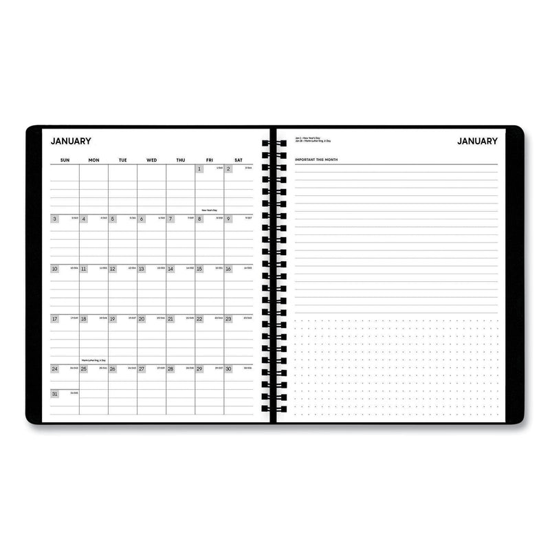 Blue Sky Aligned Weekly/Monthly Notes Planner, 8.75 x 7, Black Cover, 12-Month (Jan to Dec): 2023