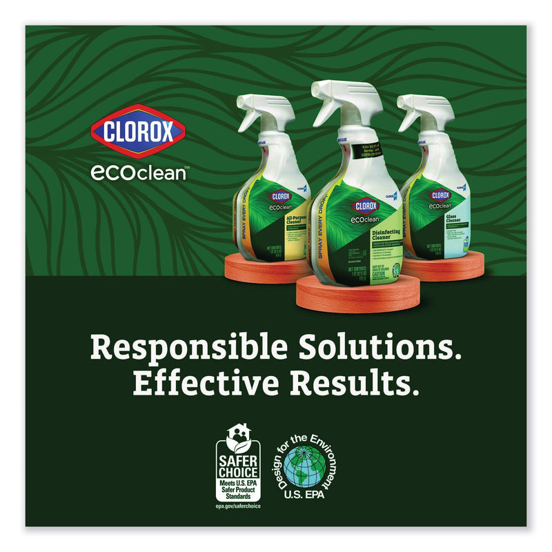 Clorox Pro EcoClean Disinfecting Cleaner, Unscented, 32 oz Spray Bottle, 9/Carton