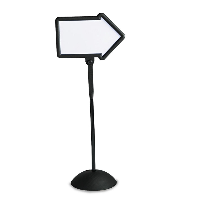 Safco Double-Sided Arrow Sign, Dry Erase Magnetic Steel, 25 1/2 x 17 3/4, Black Frame