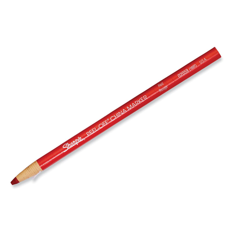 Sharpie Peel-Off China Markers, Red, Dozen