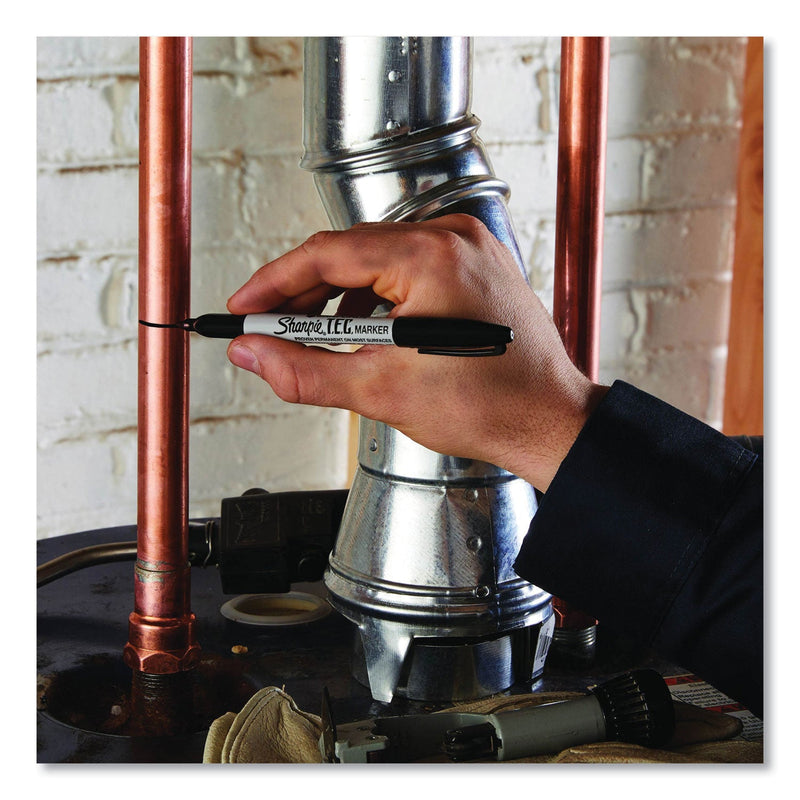 Sharpie T.E.C. Permanent Marker, Fine Bullet Tip, Black