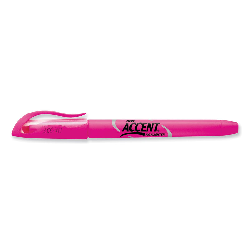 Sharpie Pocket Style Highlighters, Fluorescent Pink Ink, Chisel Tip, Pink Barrel, Dozen