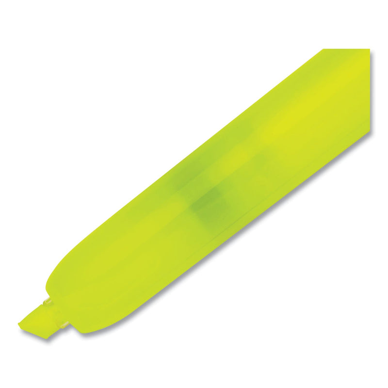 Sharpie Retractable Highlighters, Fluorescent Yellow Ink, Chisel Tip, Yellow/Black Barrel, Dozen