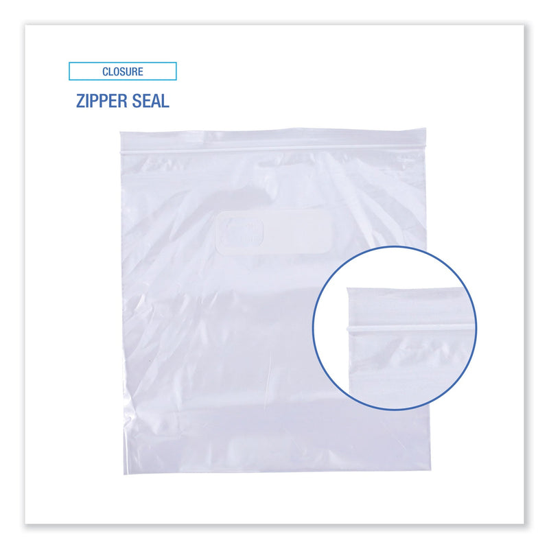 Boardwalk Reclosable Food Storage Bags, 1 gal, 2.7 mil, 10.5" x 11", Clear, 250/Box