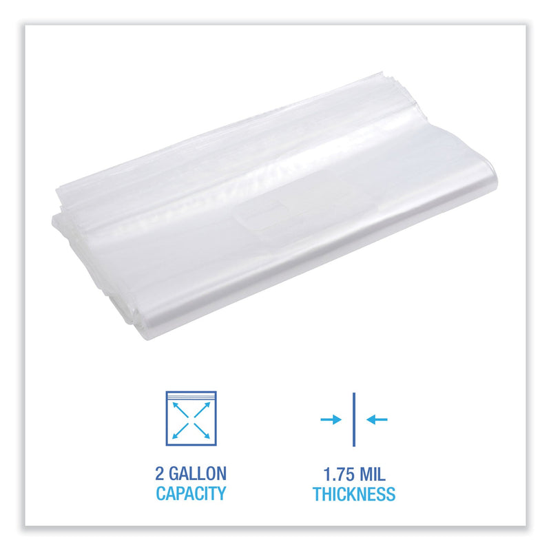 Boardwalk Reclosable Food Storage Bags, 2 gal, 1.75 mil, 13" x 15", Clear, 100/Box