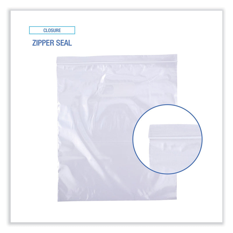 Boardwalk Reclosable Food Storage Bags, 2 gal, 1.75 mil, 13" x 15", Clear, 100/Box