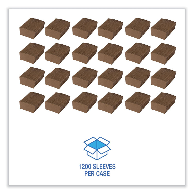 Boardwalk Cup Sleeves, Fits 10 oz to 20 oz Hot Cups, Kraft, 1,200/Carton