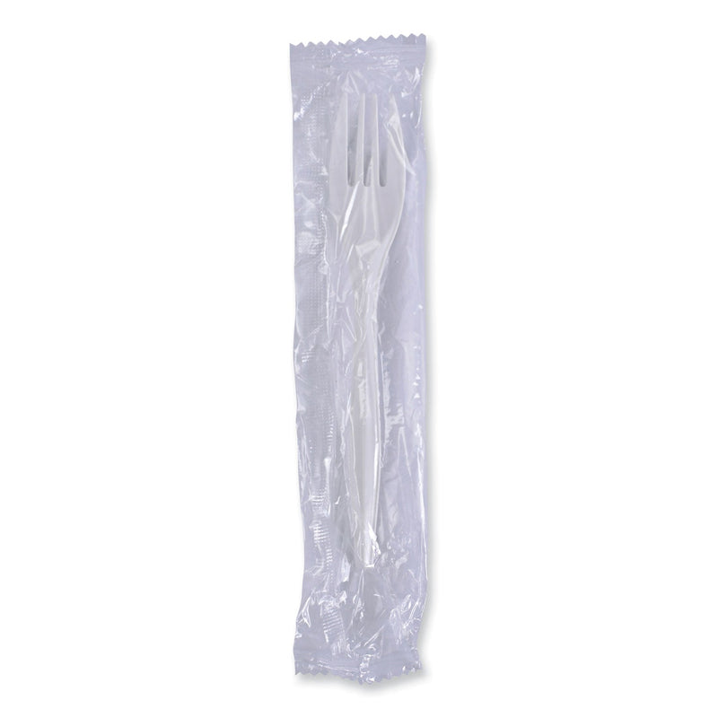 Boardwalk Mediumweight Wrapped Polypropylene Cutlery, Fork, White, 1000/Carton