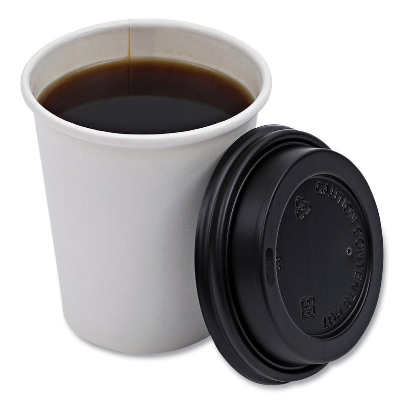 Boardwalk Hot Cup Lids, Fits 8 oz Hot Cups, Black, 1,000/Carton