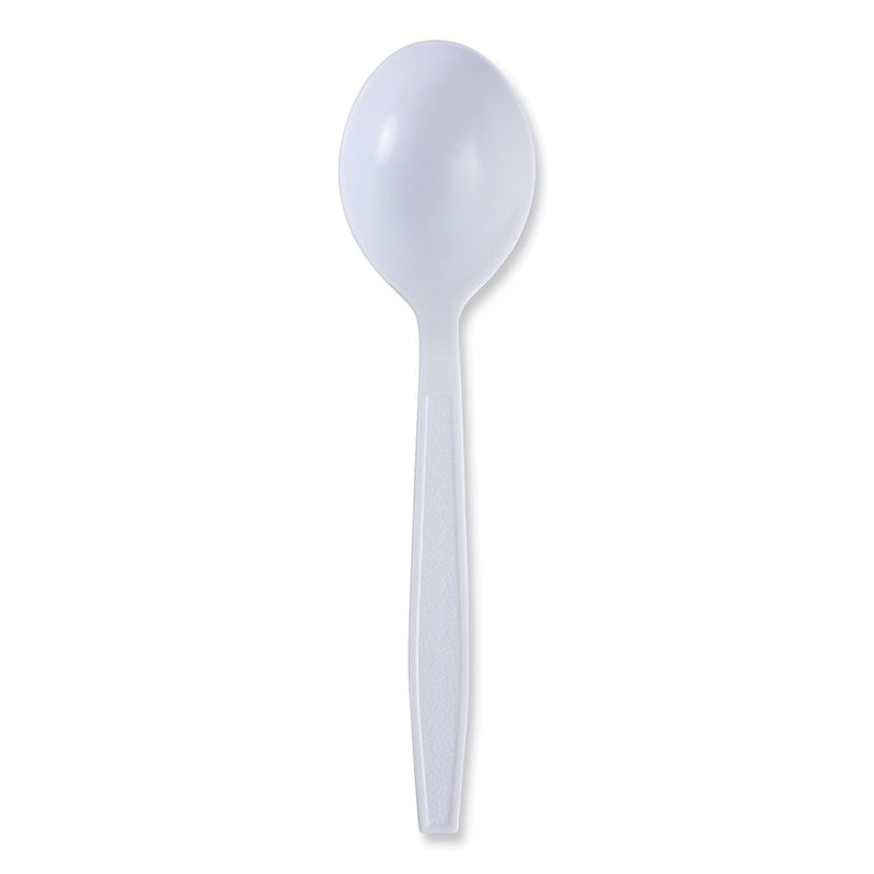 Boardwalk Heavyweight Wrapped Polypropylene Cutlery, Soup Spoon, White, 1,000/Carton