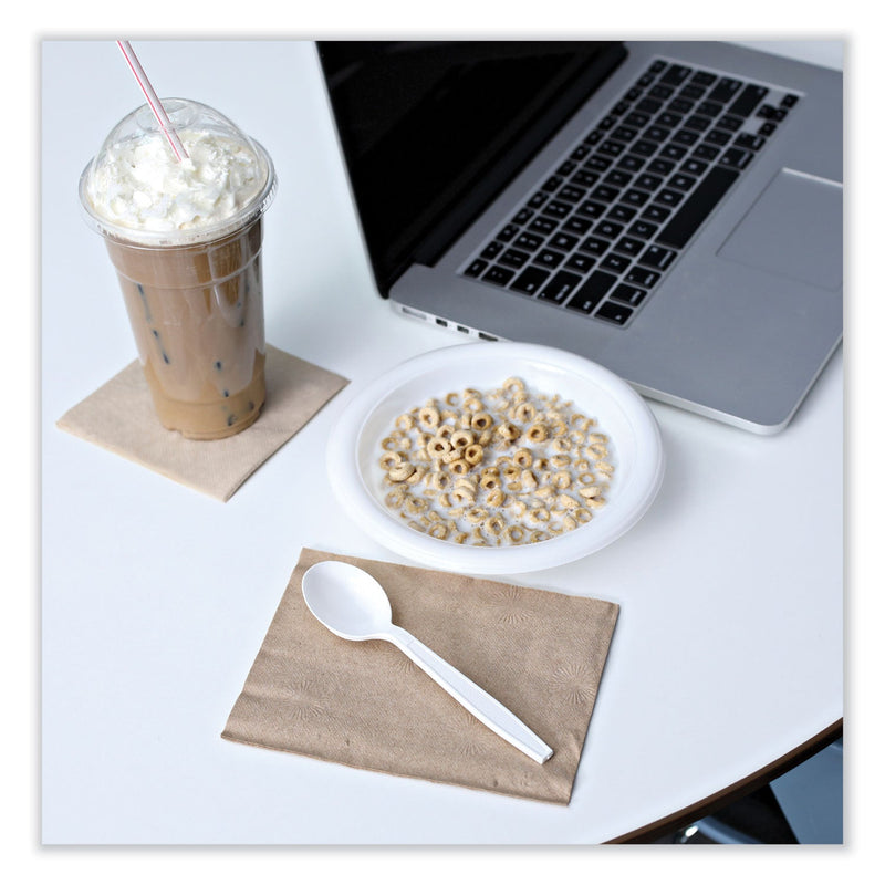 Boardwalk Heavyweight Wrapped Polypropylene Cutlery, Soup Spoon, White, 1,000/Carton