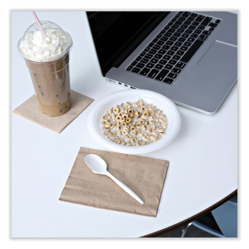 Boardwalk Mediumweight Wrapped Polypropylene Cutlery, Soup Spoon, White, 1,000/Carton