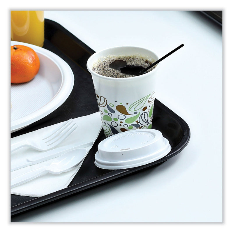 Boardwalk Single-Tube Stir-Straws, 5.25", Polypropylene, Black, 1,000/Pack, 10 Packs/Carton