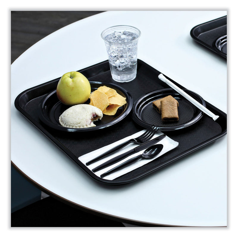 Boardwalk Heavyweight Wrapped Polystyrene Cutlery, Teaspoon, Black, 1,000/Carton