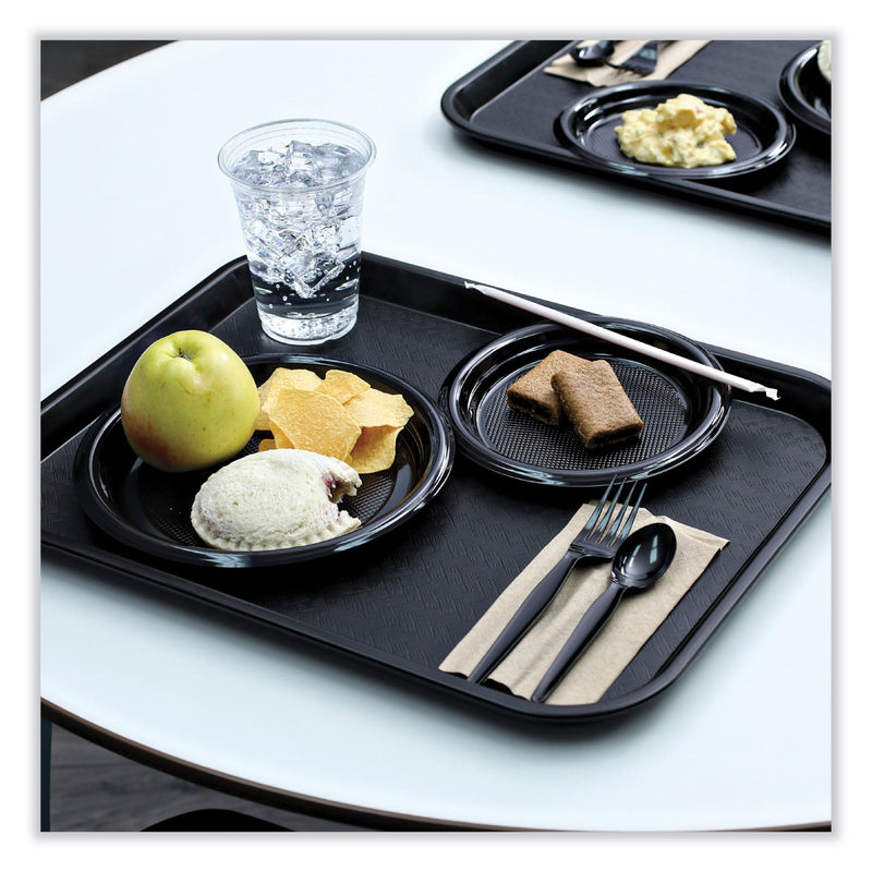Boardwalk Heavyweight Wrapped Polystyrene Cutlery, Teaspoon, Black, 1,000/Carton