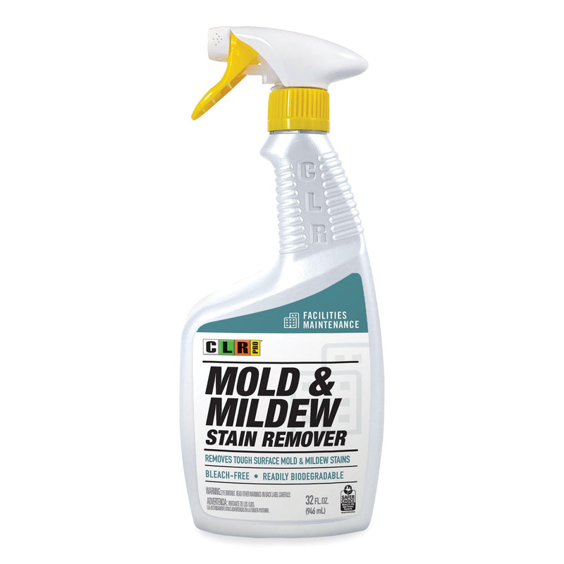 CLR PRO Mold and Mildew Stain Remover, 32 oz Spray Bottle, 6/Carton