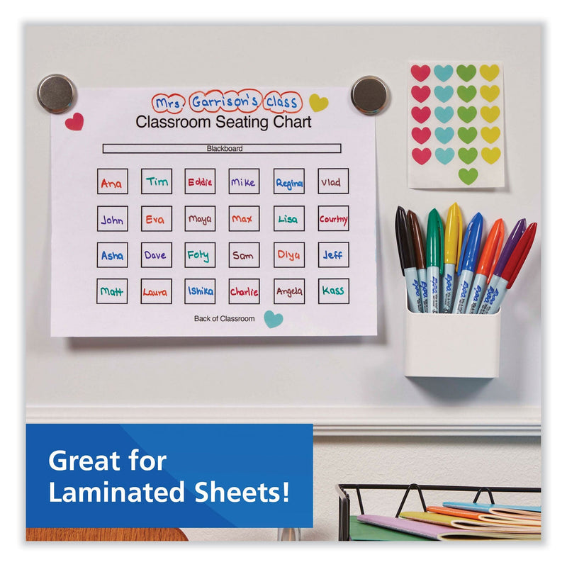 EXPO Vis-a-Vis Wet Erase Marker, Fine Bullet Tip, Assorted, Dozen