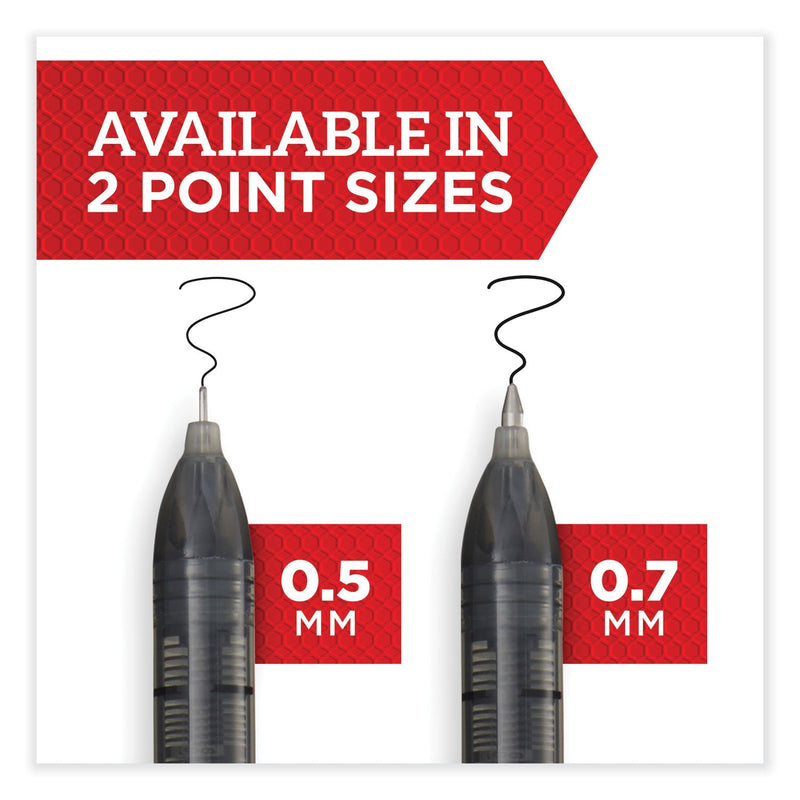 Sharpie Professional Design Roller Ball Pen, Stick, Fine 0.5 mm, Blue Ink, Black Barrel, Dozen