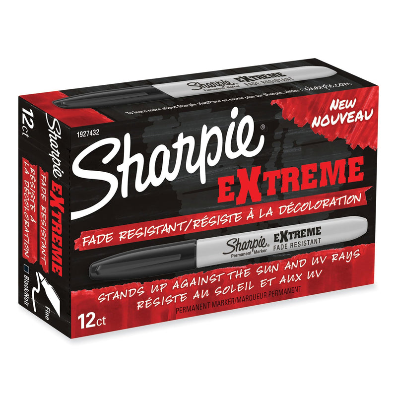 Sharpie Extreme Marker, Fine Bullet Tip, Black, Dozen