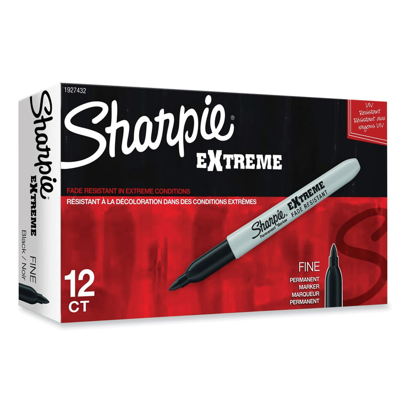 Sharpie Extreme Marker, Fine Bullet Tip, Black, Dozen